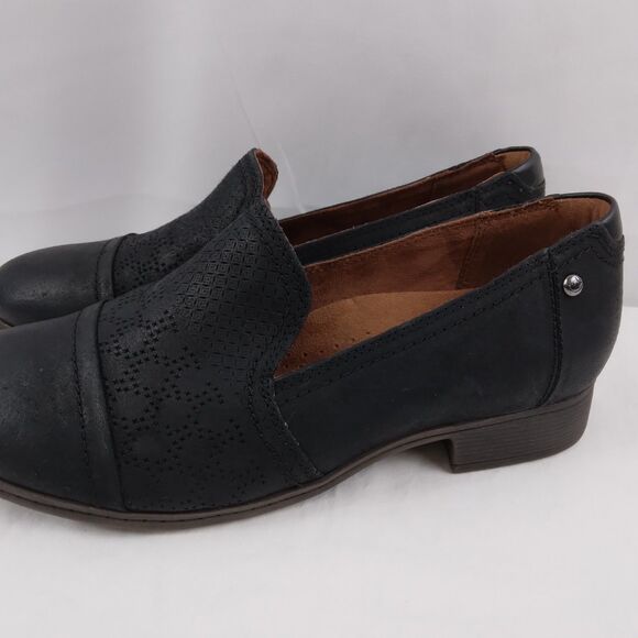 Rockport Cobb Hill Crosbie Slip On Loafer Black Leather Comfort Womens 7.5 - Picture 8 of 15